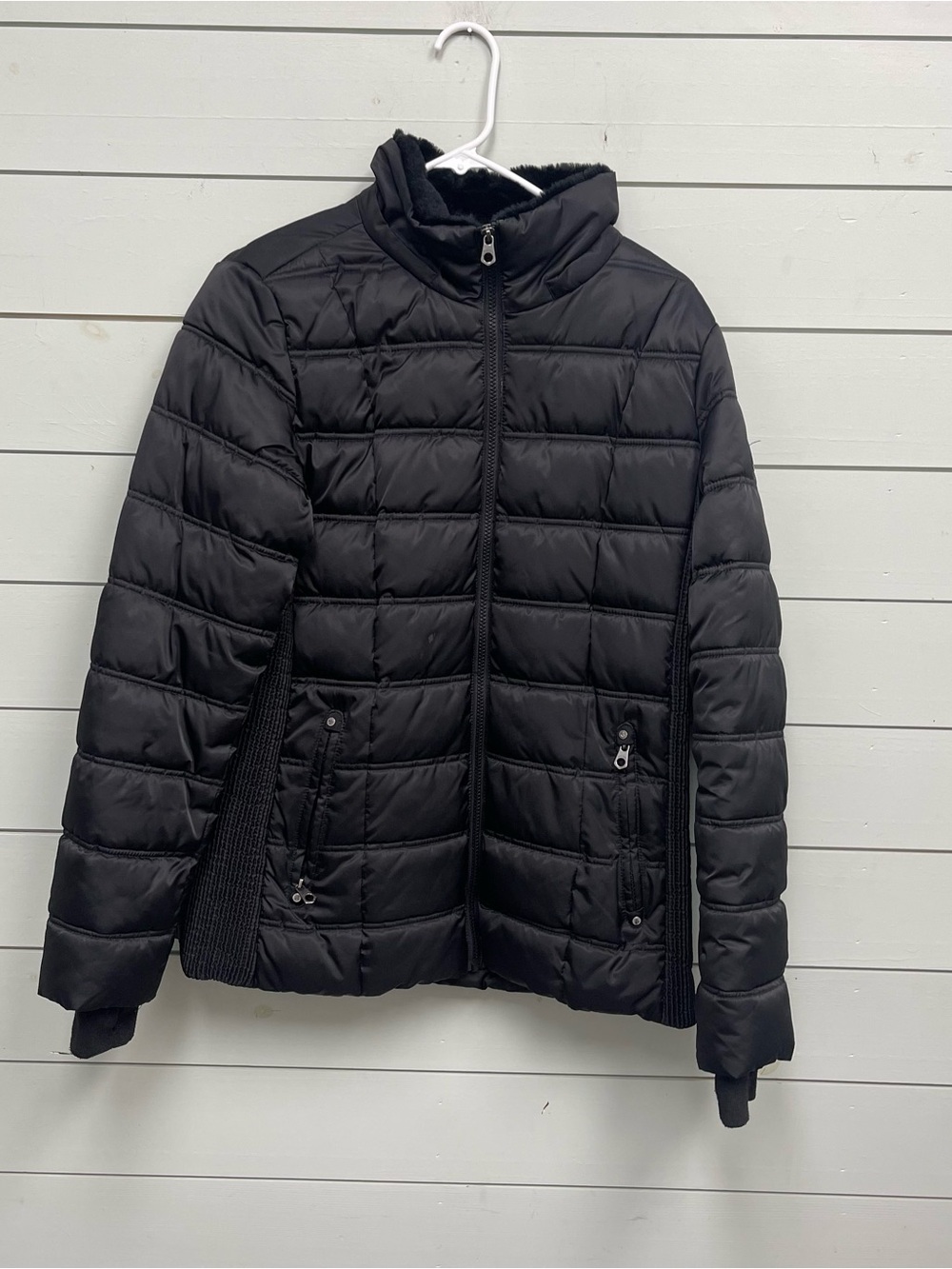Nautica Black Quilted Puffer Jacket women’s size large